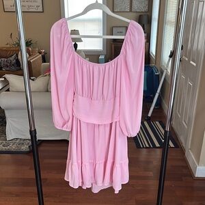 Elegant Pink Mini Dress